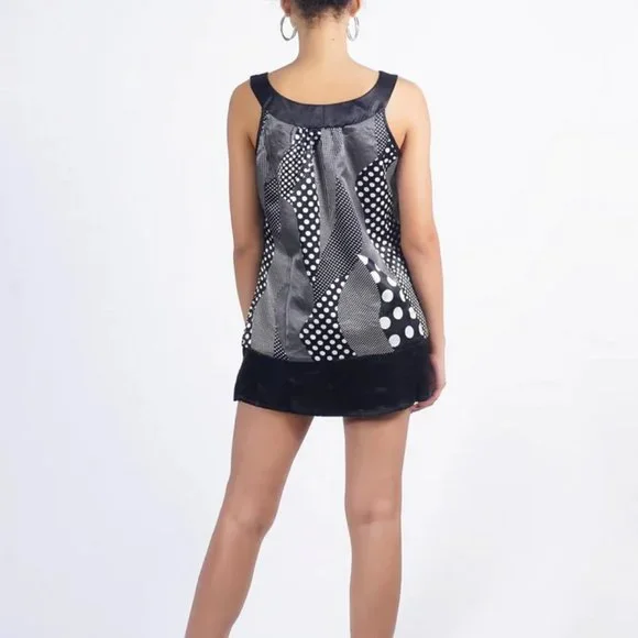 She's Cool - Vibe Slip Dress - Black/White - Picture 2 of 11
